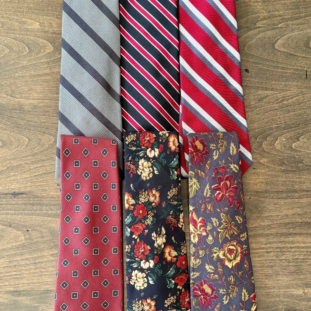 Bundle of 6 Men's Silk Neckties